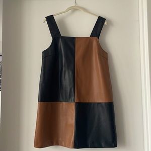 BB Dakota Shapeshift Faux Leather Dress Caramel NWT